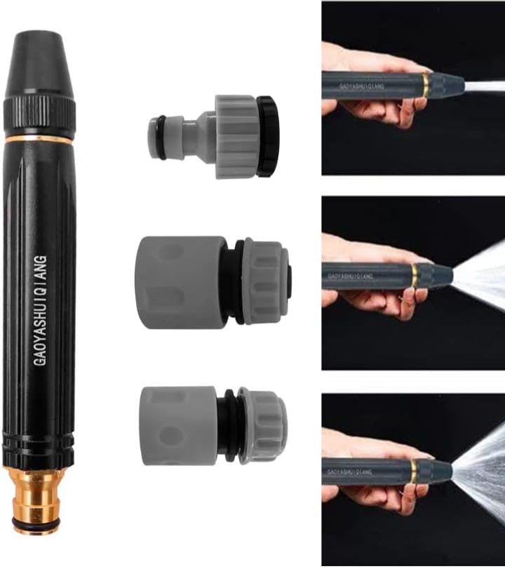Portable High Pressure Washing Water Nozzle (Black)