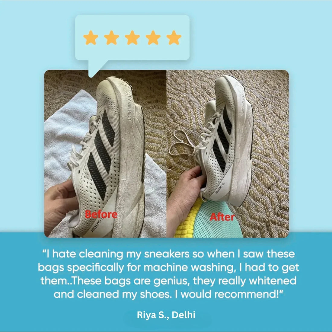 EazyWash - Shoe Cleaning Bag | At Home Deep Cleaning | Works with ALL Washing Machine