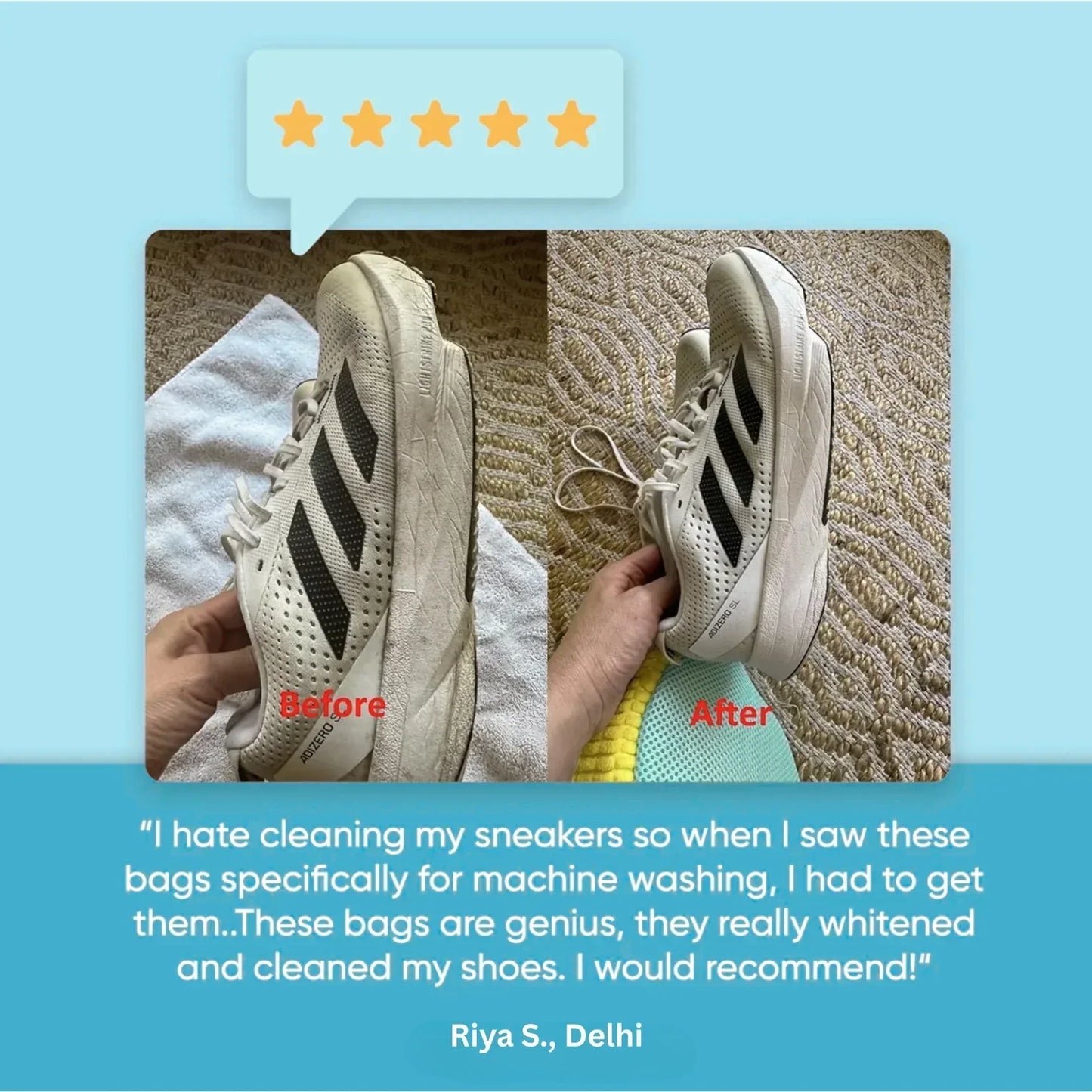 EazyWash - Shoe Cleaning Bag | At Home Deep Cleaning | Works with any Washing Machine