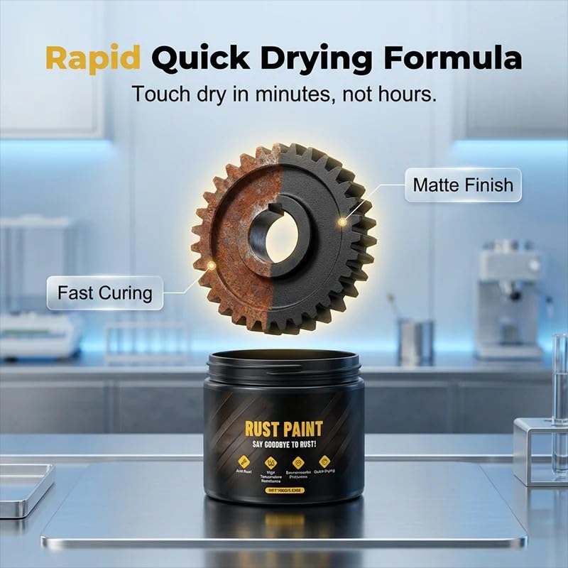 Metallic Paint Rust Converter, 2 in 1 Rust Converter Paint and Primer