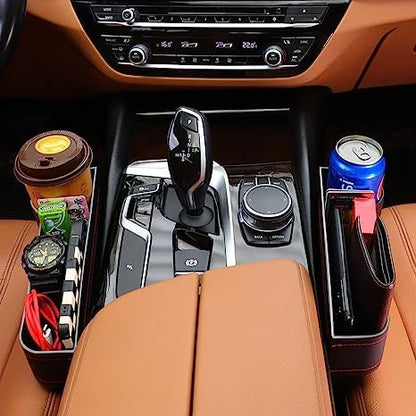 Seat Pockets Pu Leather Car Console Side Organizer