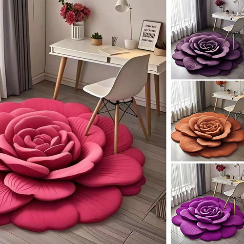 3D Floral Plush & Diatomaceous Earth Floor Mat