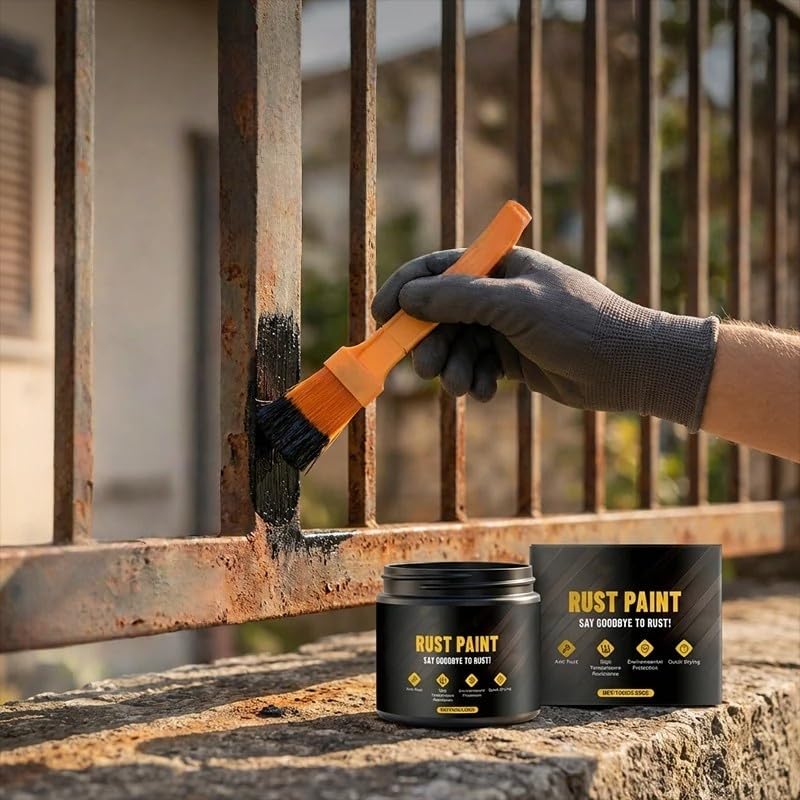 Metallic Paint Rust Converter, 2 in 1 Rust Converter Paint and Primer