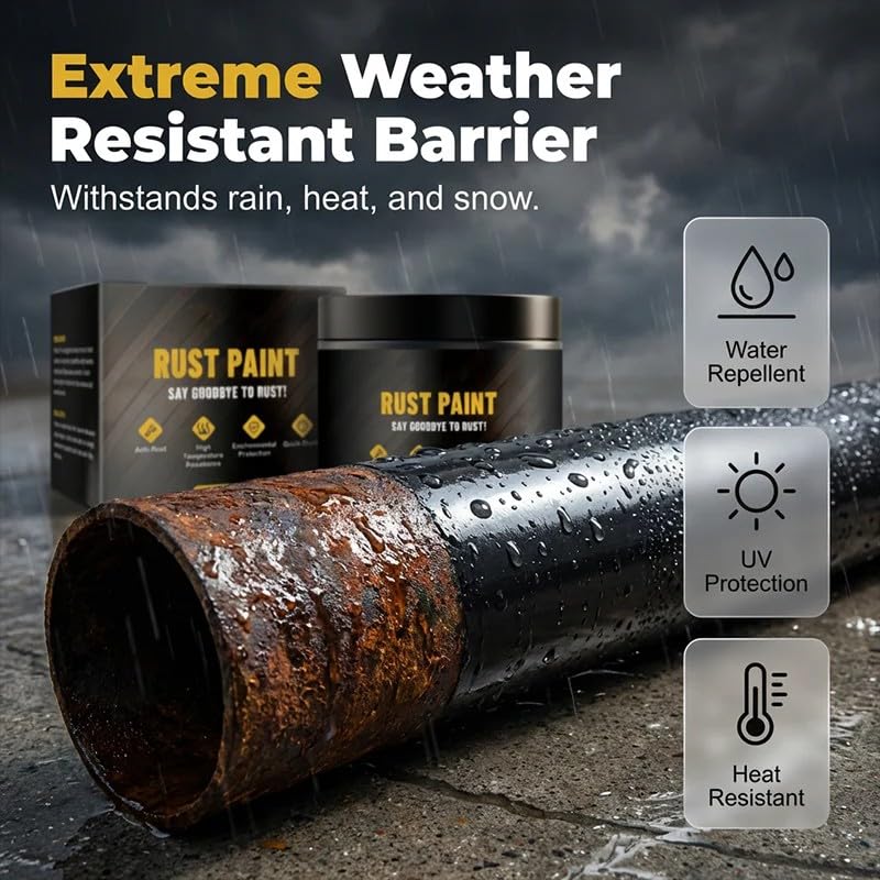 Metallic Paint Rust Converter, 2 in 1 Rust Converter Paint and Primer