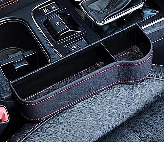 Seat Pockets Pu Leather Car Console Side Organizer