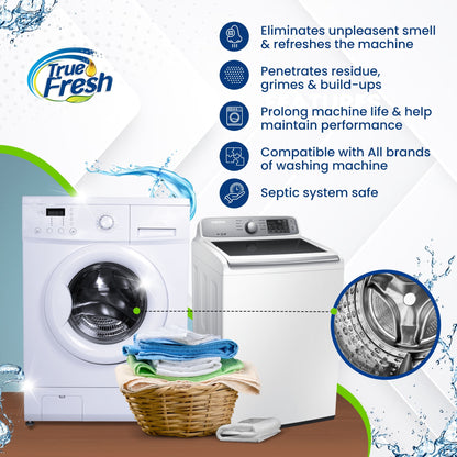 True Fresh Washing Machine Cleaner Tablets 25 Pack - Washer Cleaner - For Front and Top Loader