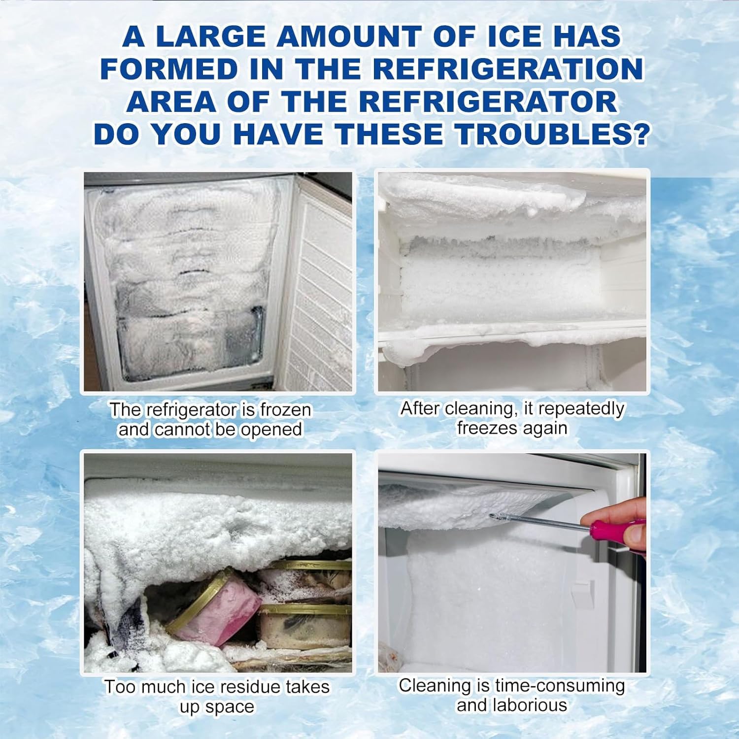 Refrigerator Defrosting Spray | Fast Ice Melt & Deicing Formula