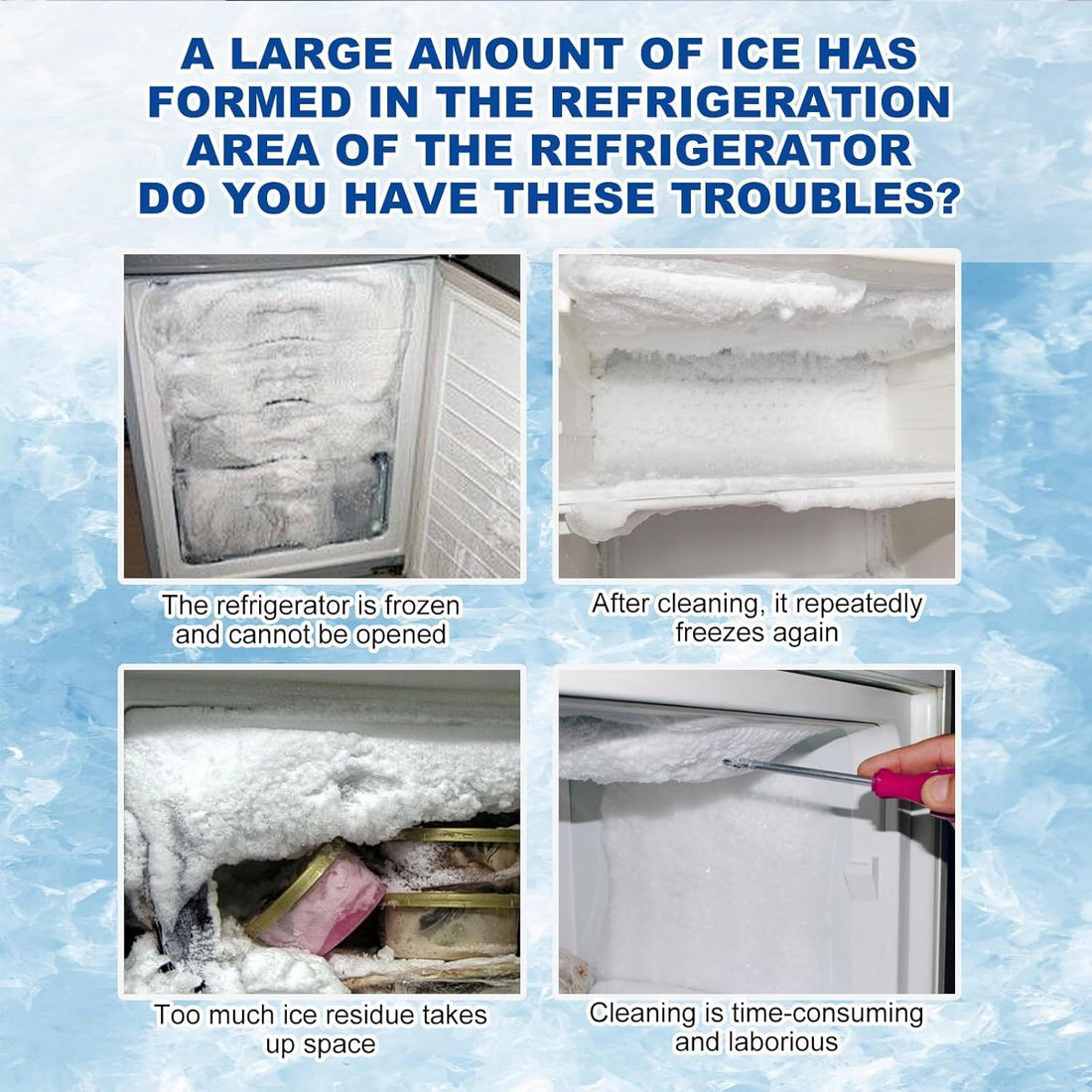 Refrigerator Defrosting Spray | Fast Ice Melt & Deicing Formula