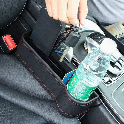 Seat Pockets Pu Leather Car Console Side Organizer