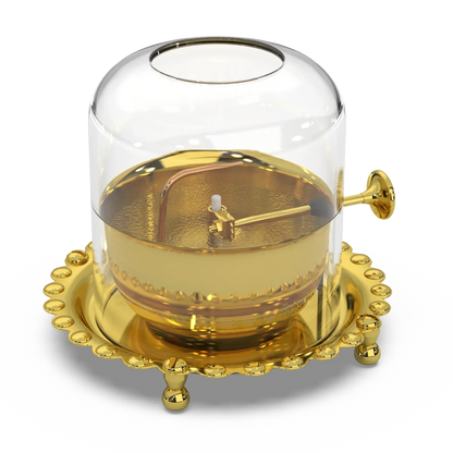 Shree Akhand Jyot Diya & Cover - Brass (पीतल) - Premium Quality ✅