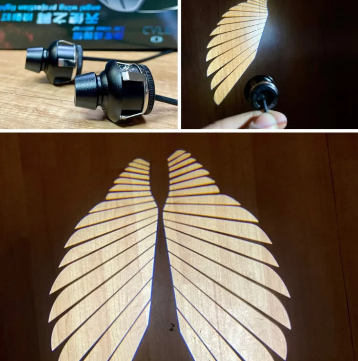 Motorcycle Projector Lights with Angel Wing Light Waterproof