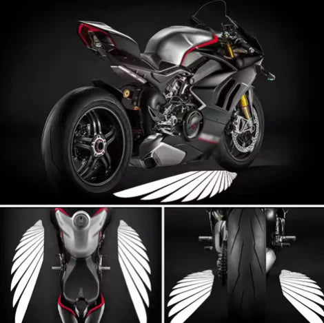 Motorcycle Projector Lights with Angel Wing Light Waterproof