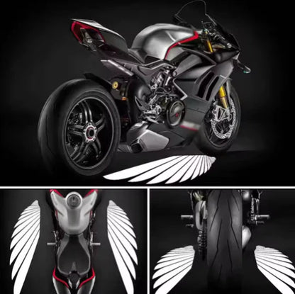 Motorcycle Projector Lights with Angel Wing Light Waterproof