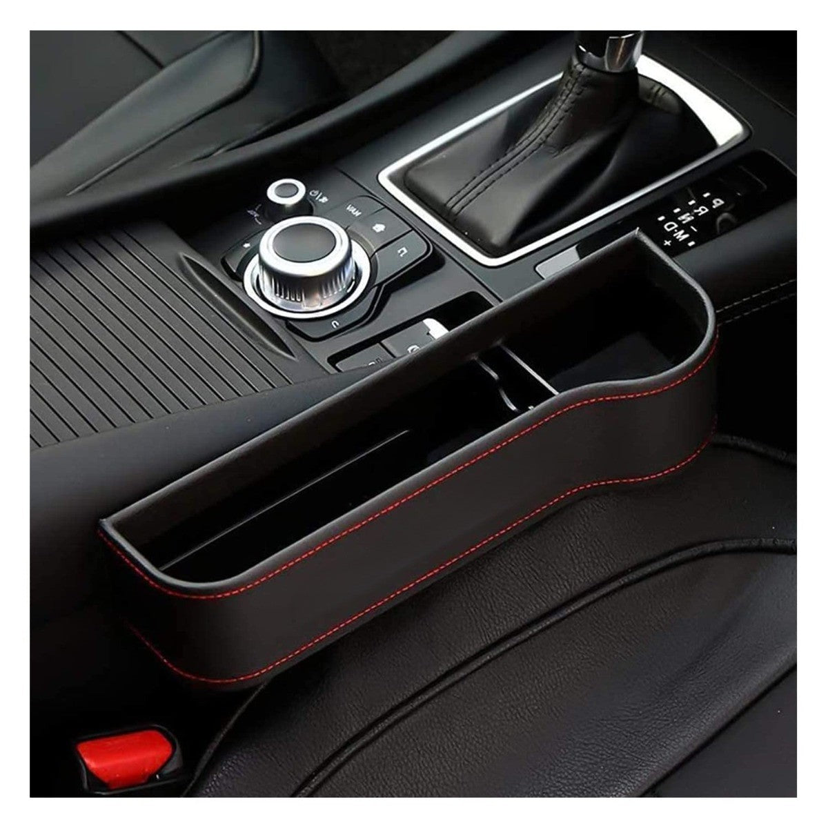 Seat Pockets Pu Leather Car Console Side Organizer
