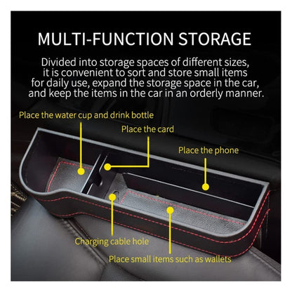 Seat Pockets Pu Leather Car Console Side Organizer