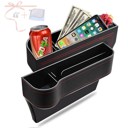 Seat Pockets Pu Leather Car Console Side Organizer