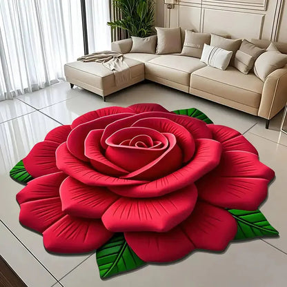 3D Floral Plush & Diatomaceous Earth Floor Mat